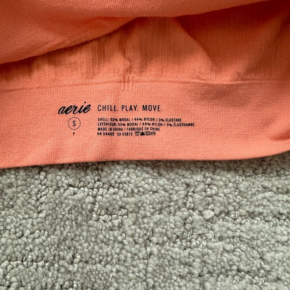 Aerie Pastel Orange Lounge Bralette Size Small